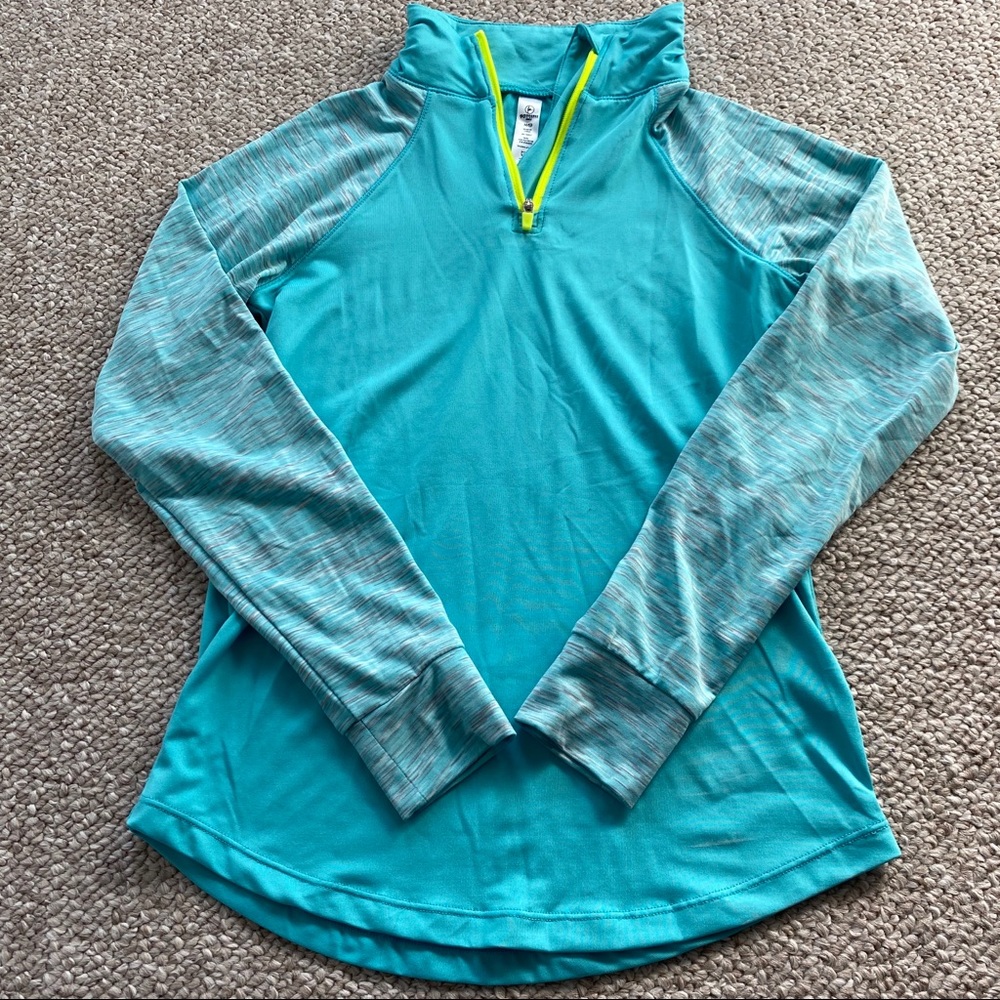 Girls 3/4 Zip Workout Top